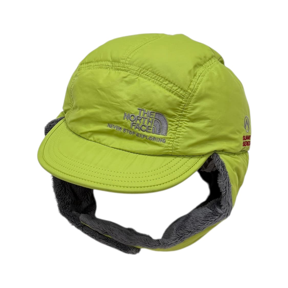 노스페이스 써밋시리즈 군밤 트루퍼햇 구스 이어머프캡 귀도리 모자 라임 상품이미지1