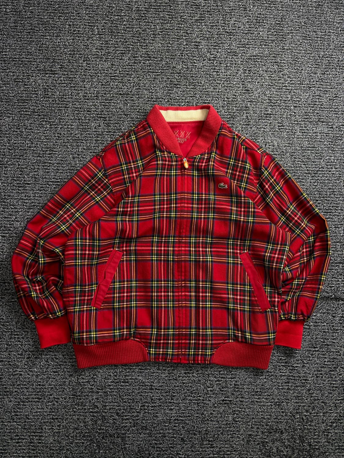 00s 라코스테 아카이브 리버시블 타탄체크 울 자켓 2254 상품이미지5