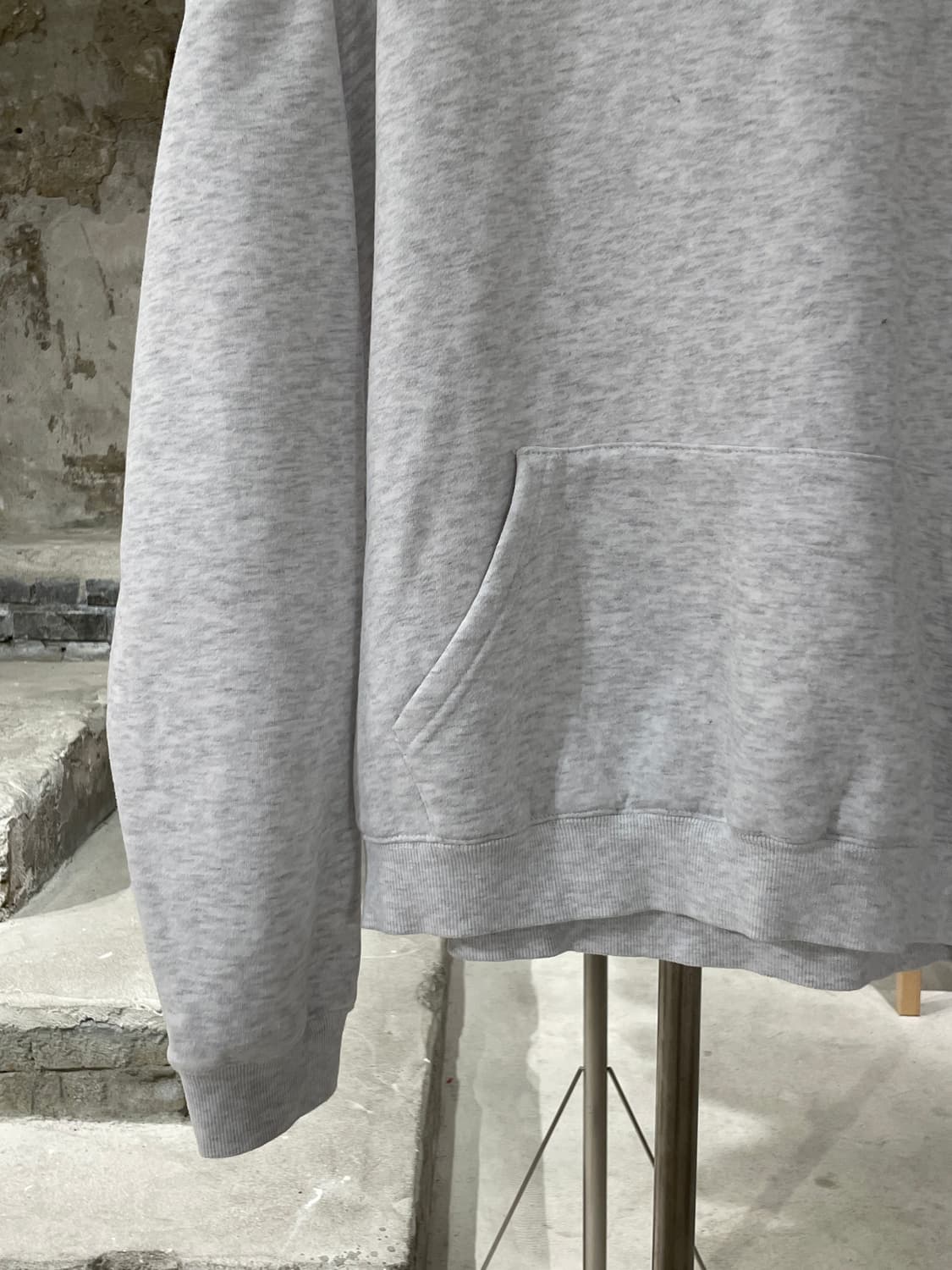 아이앱 스튜디오 멜란지 라이트 그레이 후디 상품이미지4