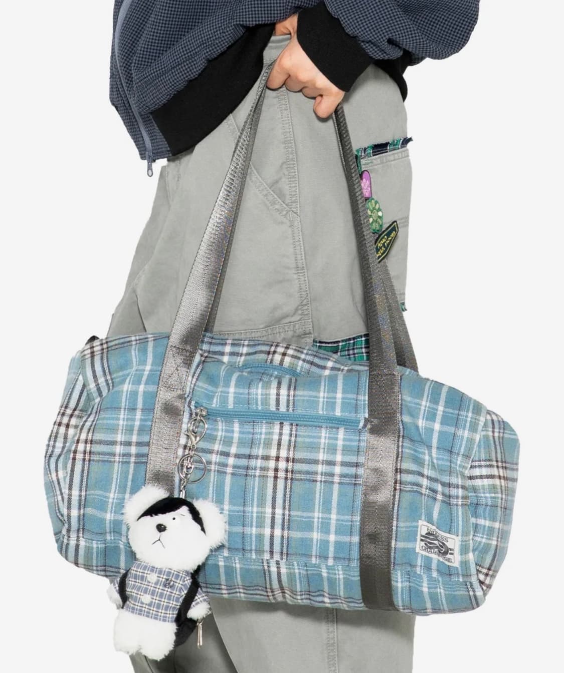 엑스톤즈 XTA100 체크 더플 백 블루 상품이미지1