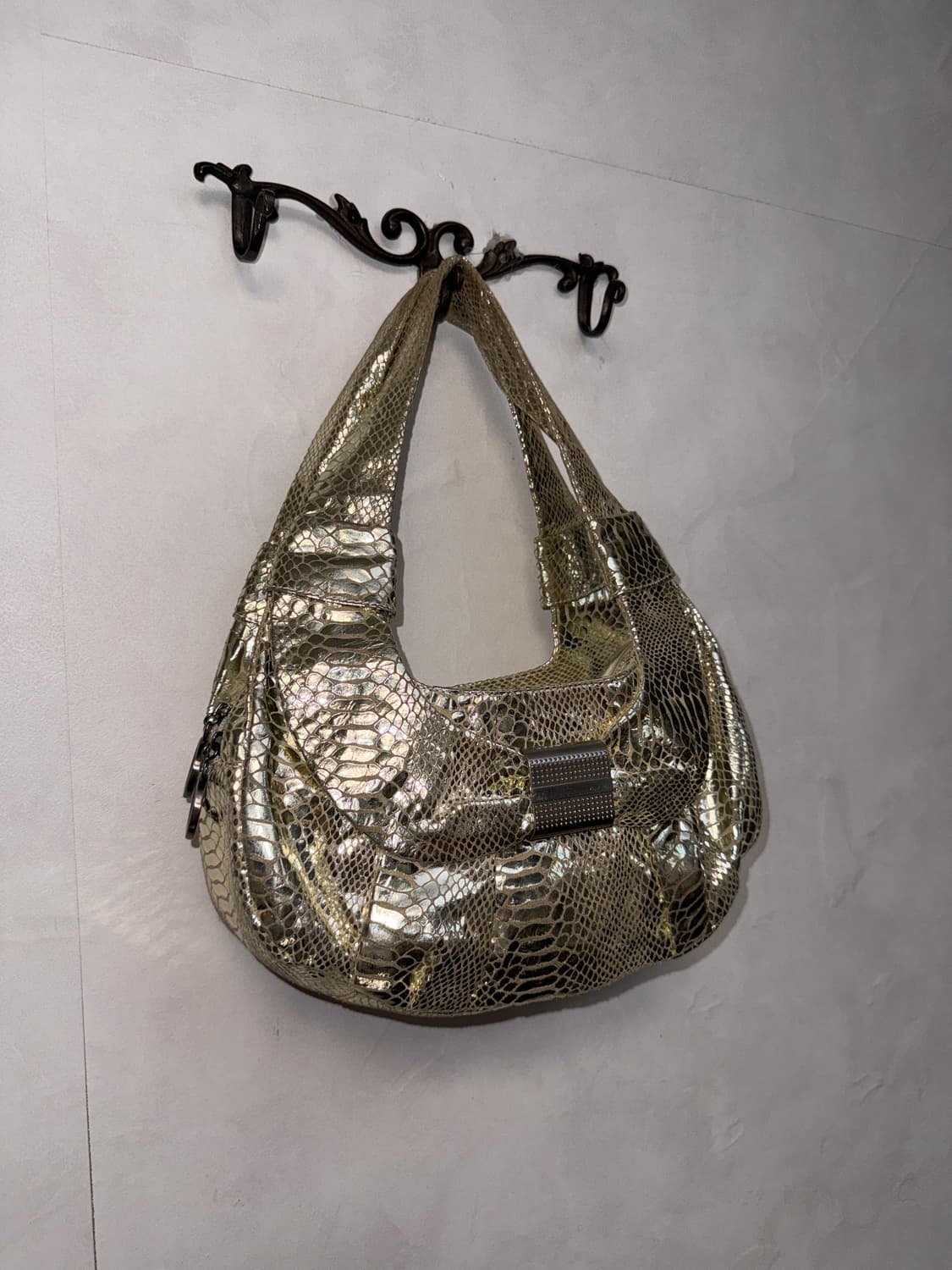 Gold python ribbon hobo bag 상품이미지2