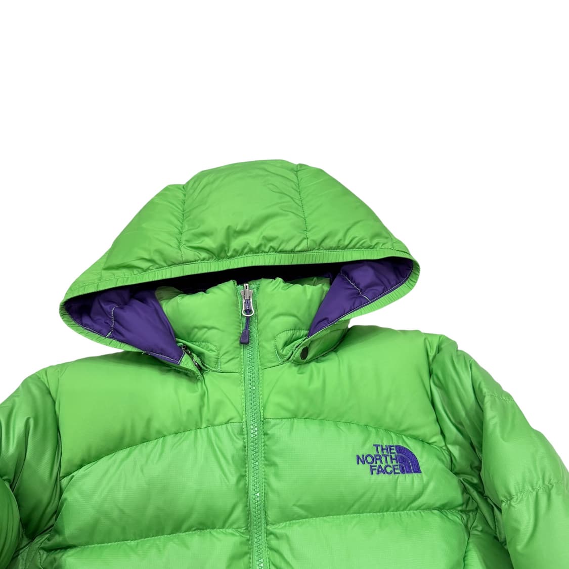 노스페이스 빈티지 미노이 눕시700 그린 연두 후드 숏패딩 L 90 상품이미지4