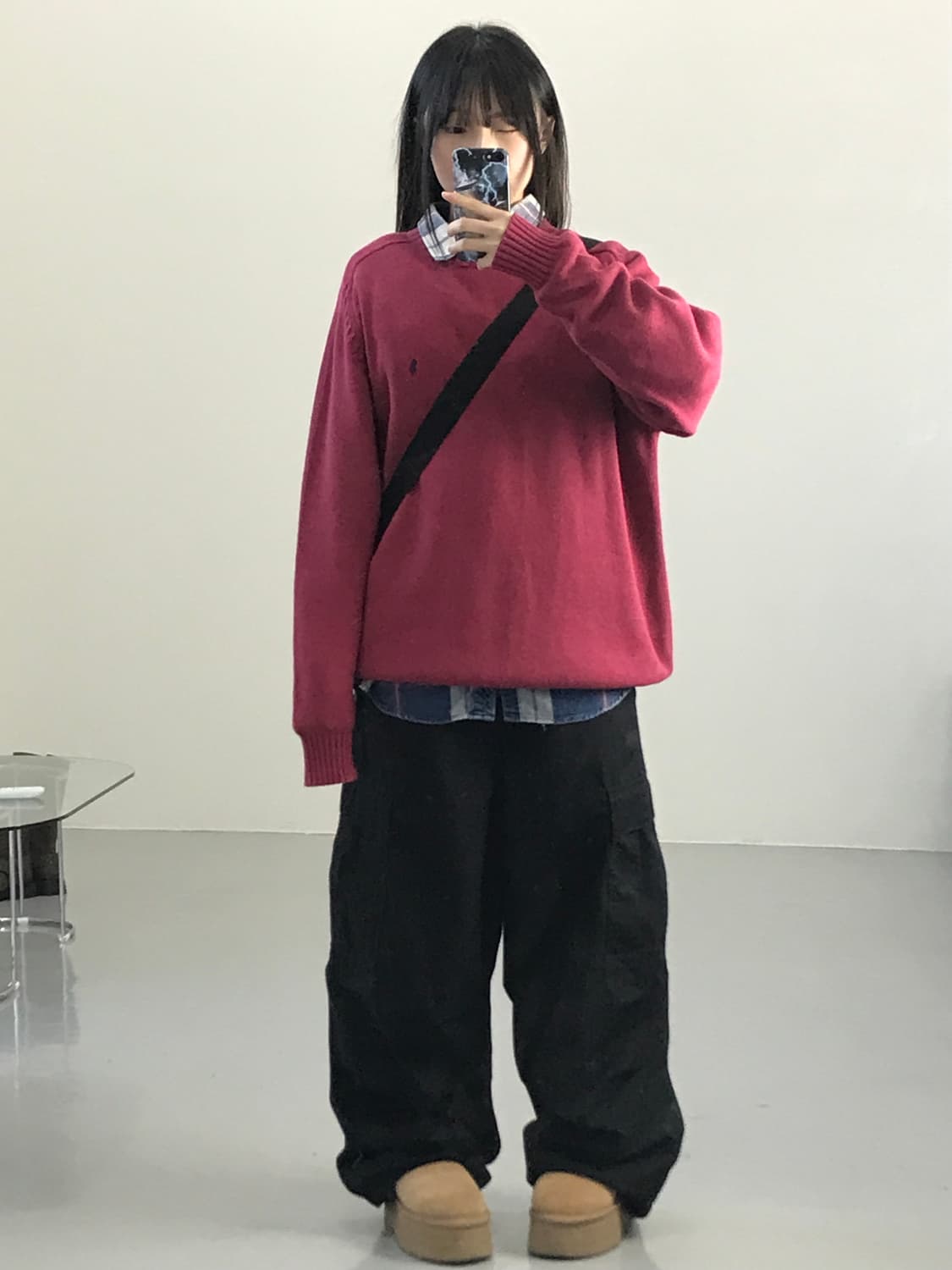 90's 폴로랄프로렌 버건디 니트 상품이미지2