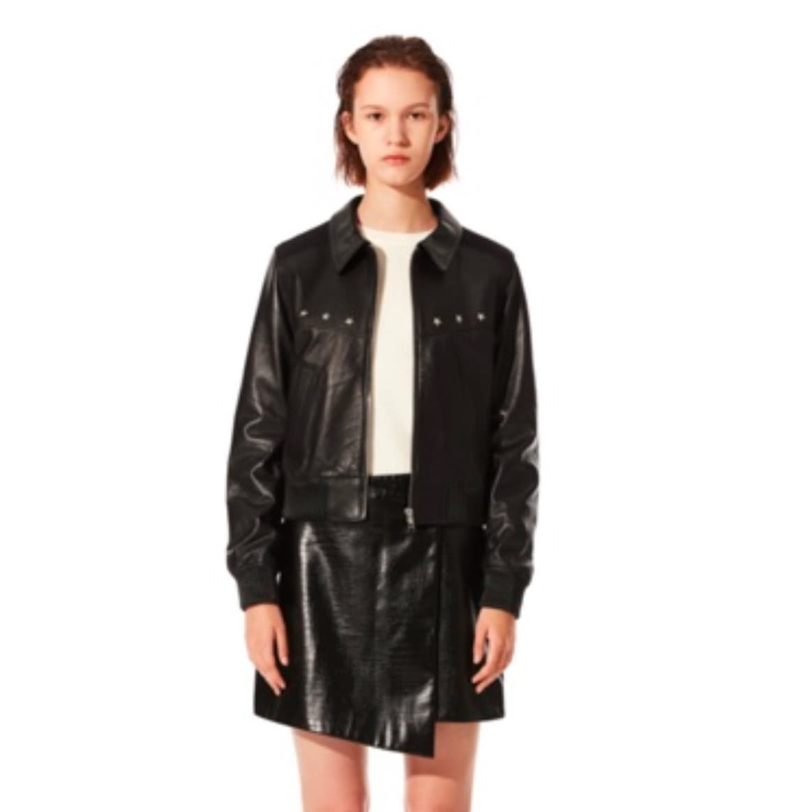 솔티페블 보헤미안 봄버 레더 자켓 상품이미지4