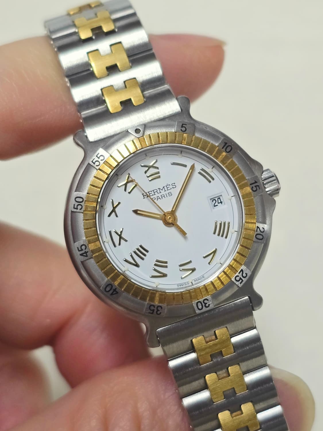 에르메스캡틴니모18k시계  정품 여성용  상품이미지2