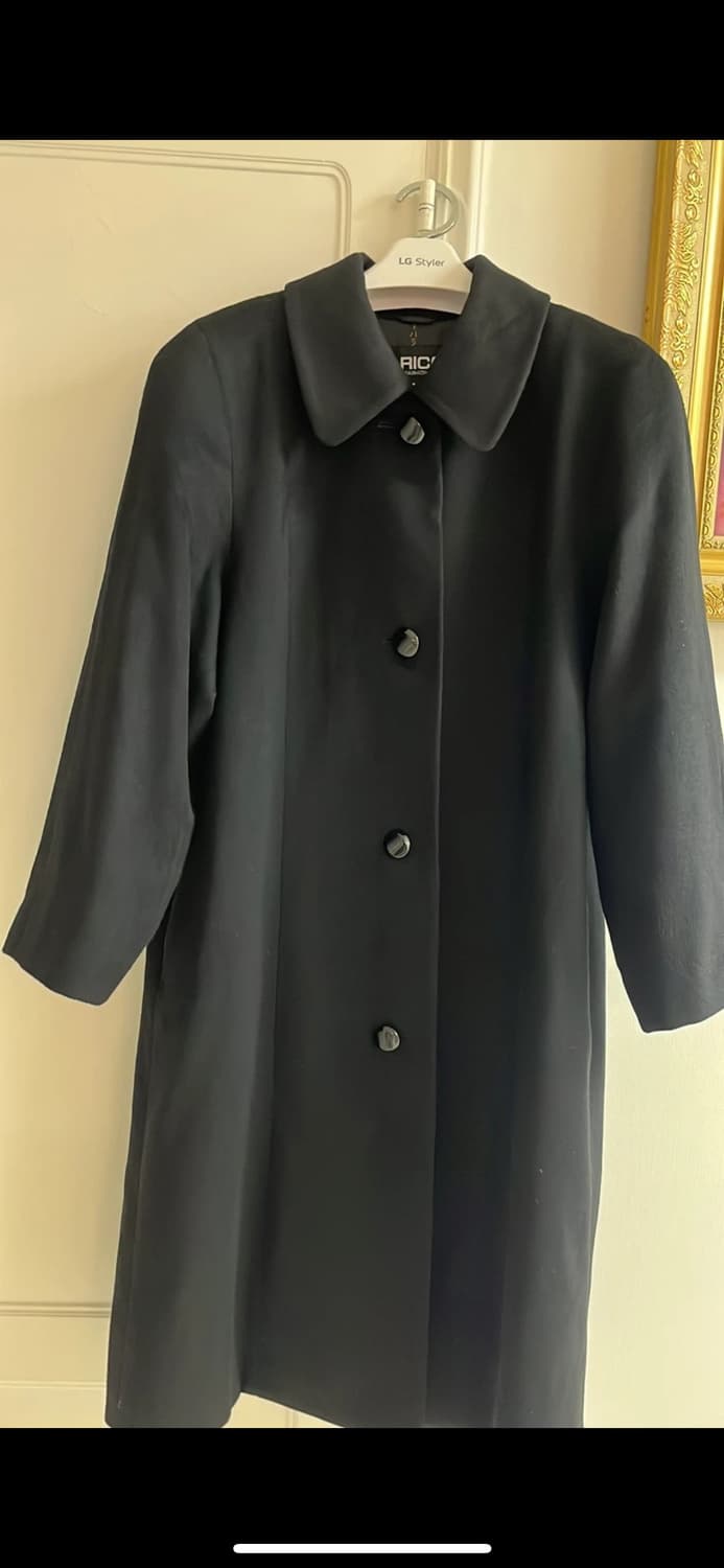 RICCI 블랙 캐시미어100코트 55,66 상품이미지7