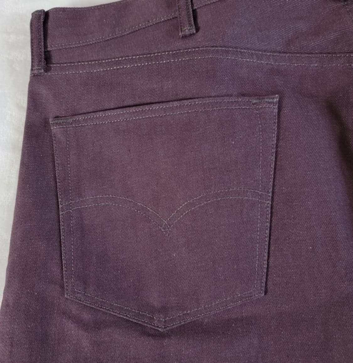 리바이스501 화이트 오크콘 데님 퍼플 셀비지 진 스트레이트핏 34*32 상품이미지5