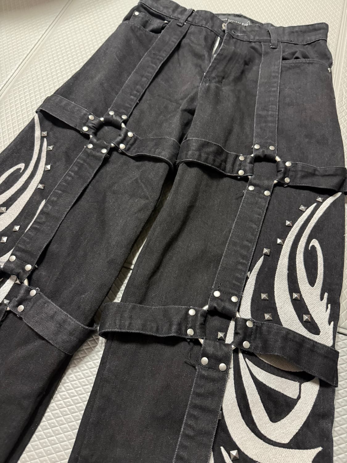 (W 30) 후 디사이즈 워 본디지 윙 데님  상품이미지2