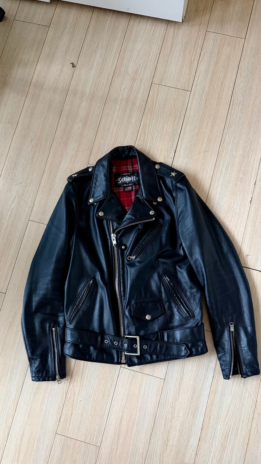 schott NYC 원스타 쇼트 626 더블라이더 가죽자켓 상품이미지1