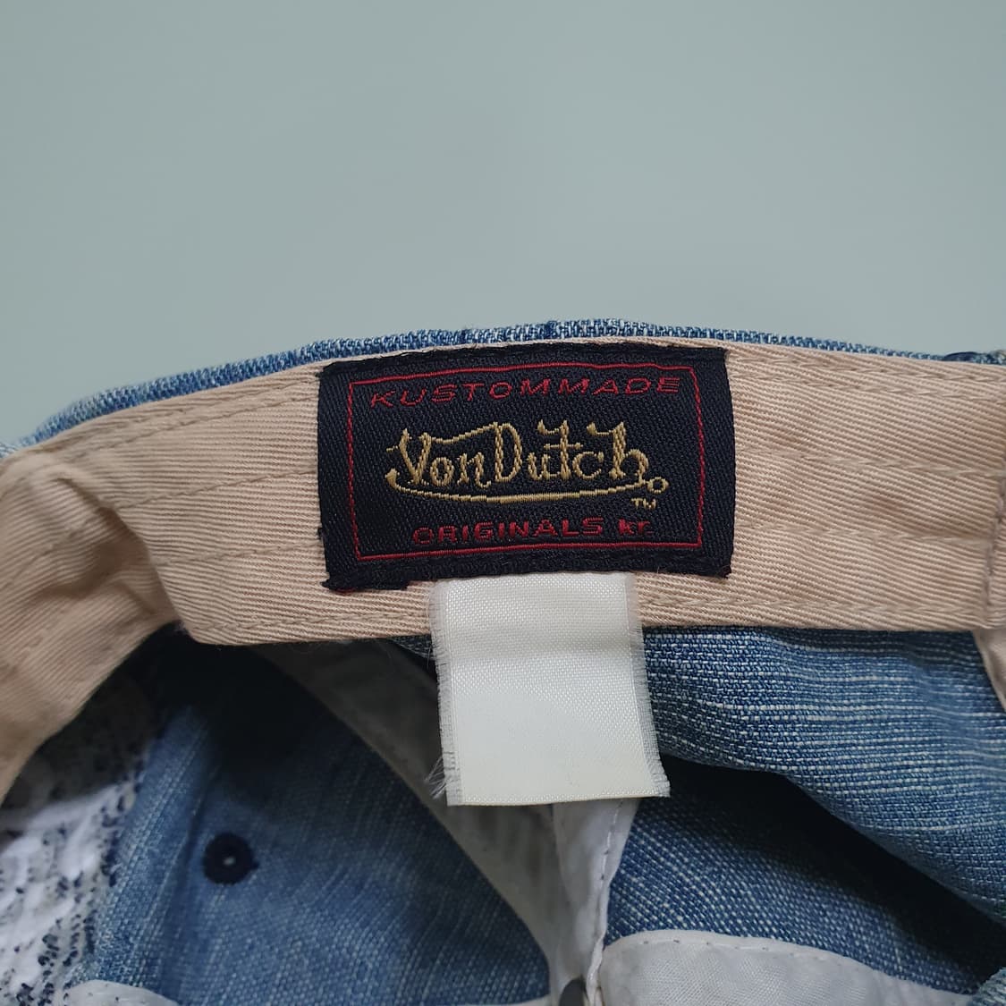 Von Dutch 본더치 그런지 데님 워싱 데미지 볼캡 모자 Y2K 상품이미지6