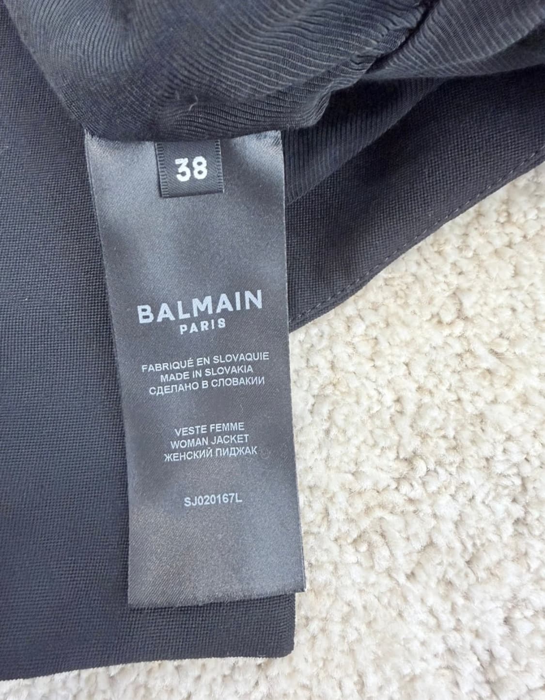 발망 블랙 피티드 GDP 블레이저 38 발망자켓 상품이미지9