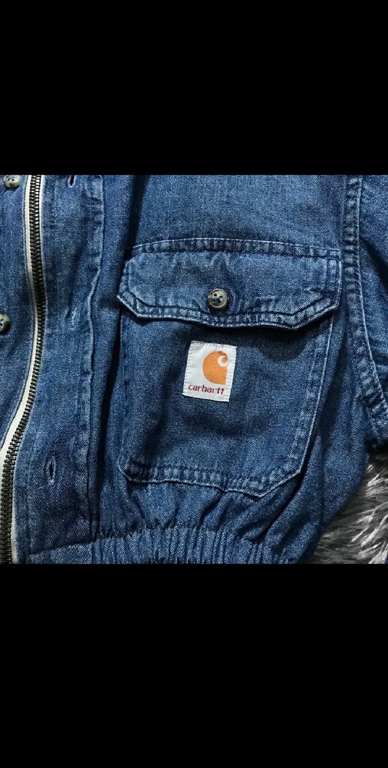 [[여성 F, A급]# 칼하트(CARHARTT) 커스텀 크롭 데님 집업 상품이미지4