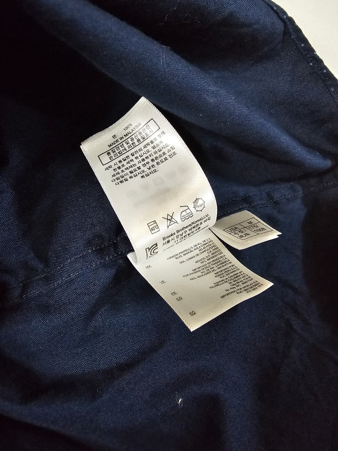 [M] 브룩스브라더스 네이비 도트 패턴 긴팔 셔츠 상품이미지8