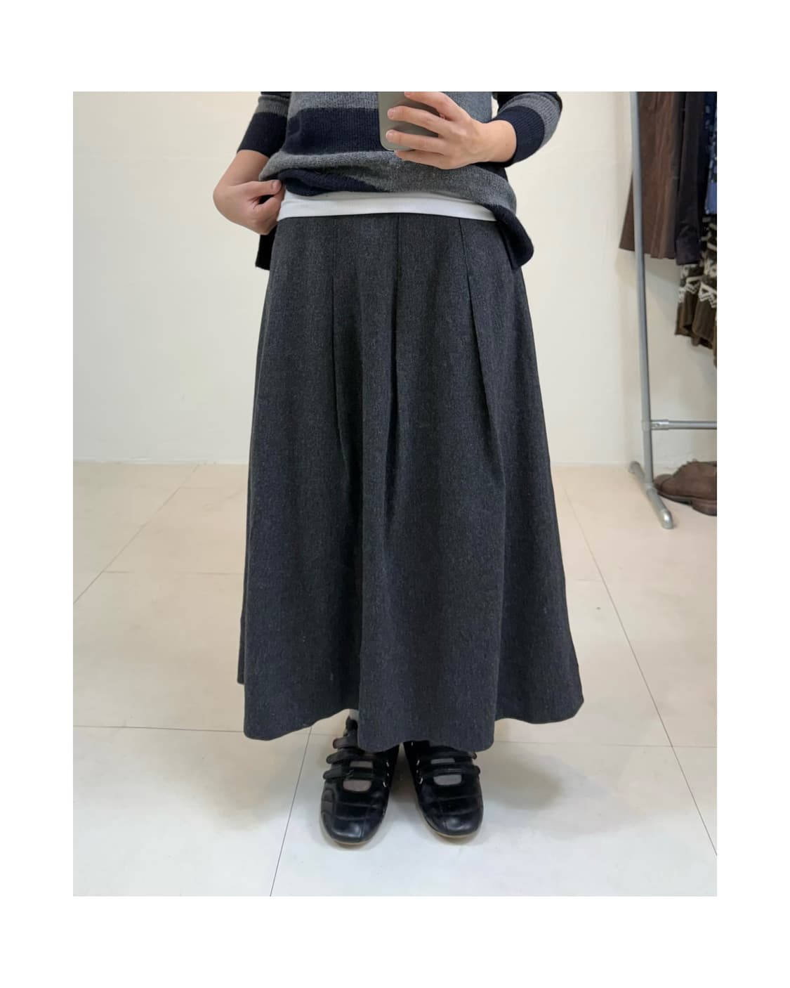 빈티지 울 혼방 스커트 상품이미지1
