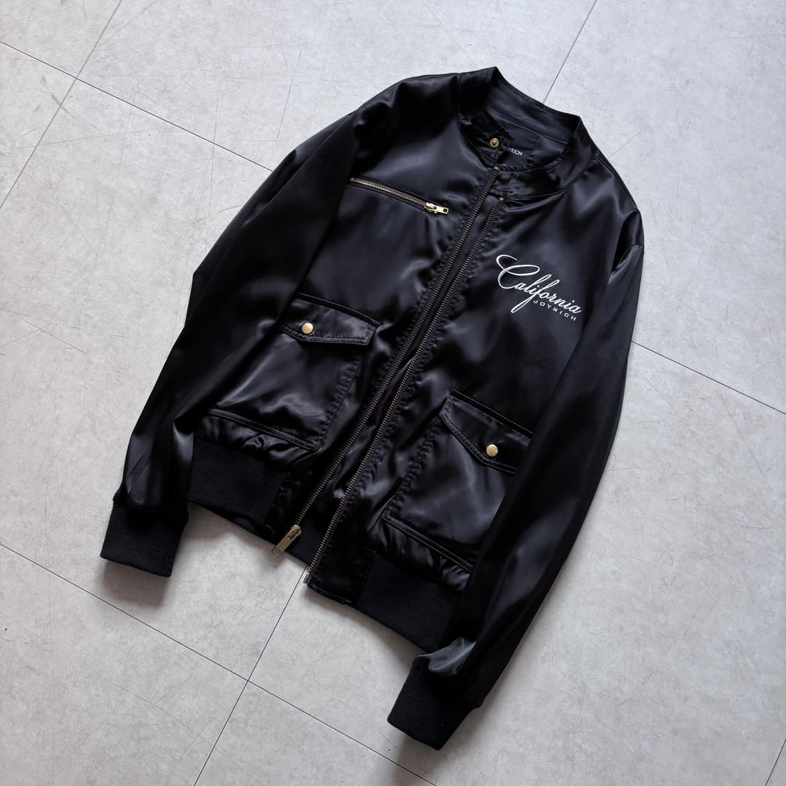 Y2k 조이리치 베버리힐스 새틴 블루종 상품이미지3