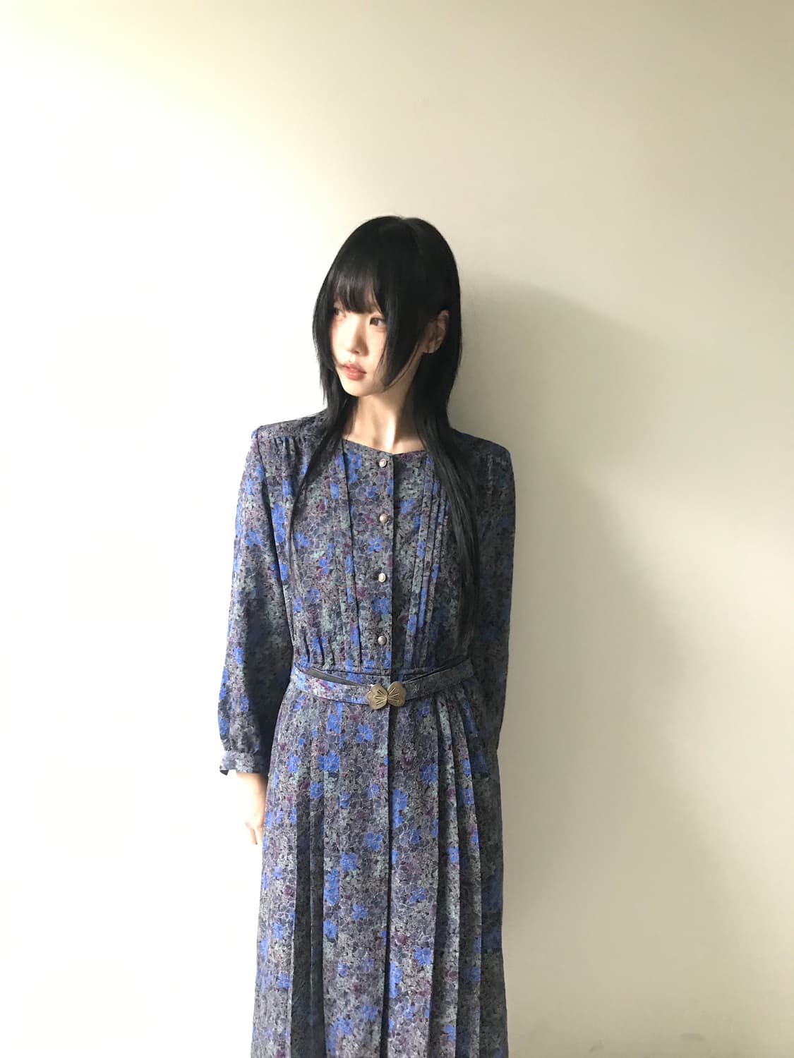 Square neck belted dress 상품이미지5