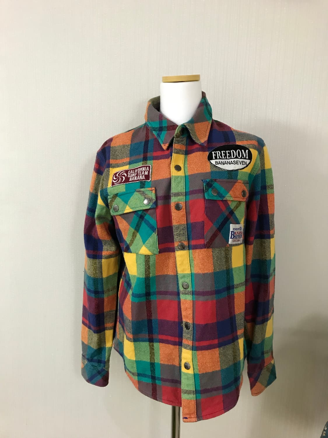 하구미 Banana Seven 캘리포니아 서프 팀 플란넬 셔츠 상품이미지1
