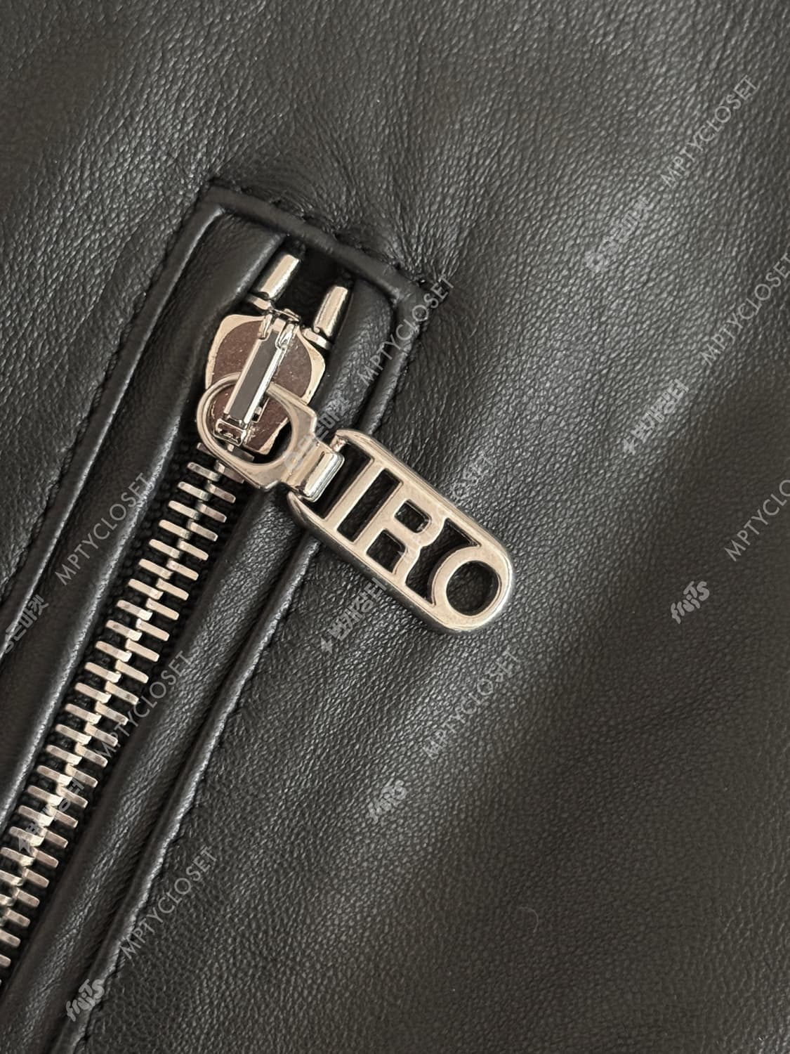 [100] IRO MEN 이로맨 패디드 램스킨 레더 블루종 자켓 점퍼 상품이미지7