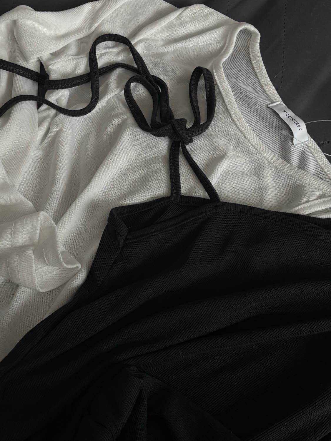 사선 레이어드 티 상품이미지4