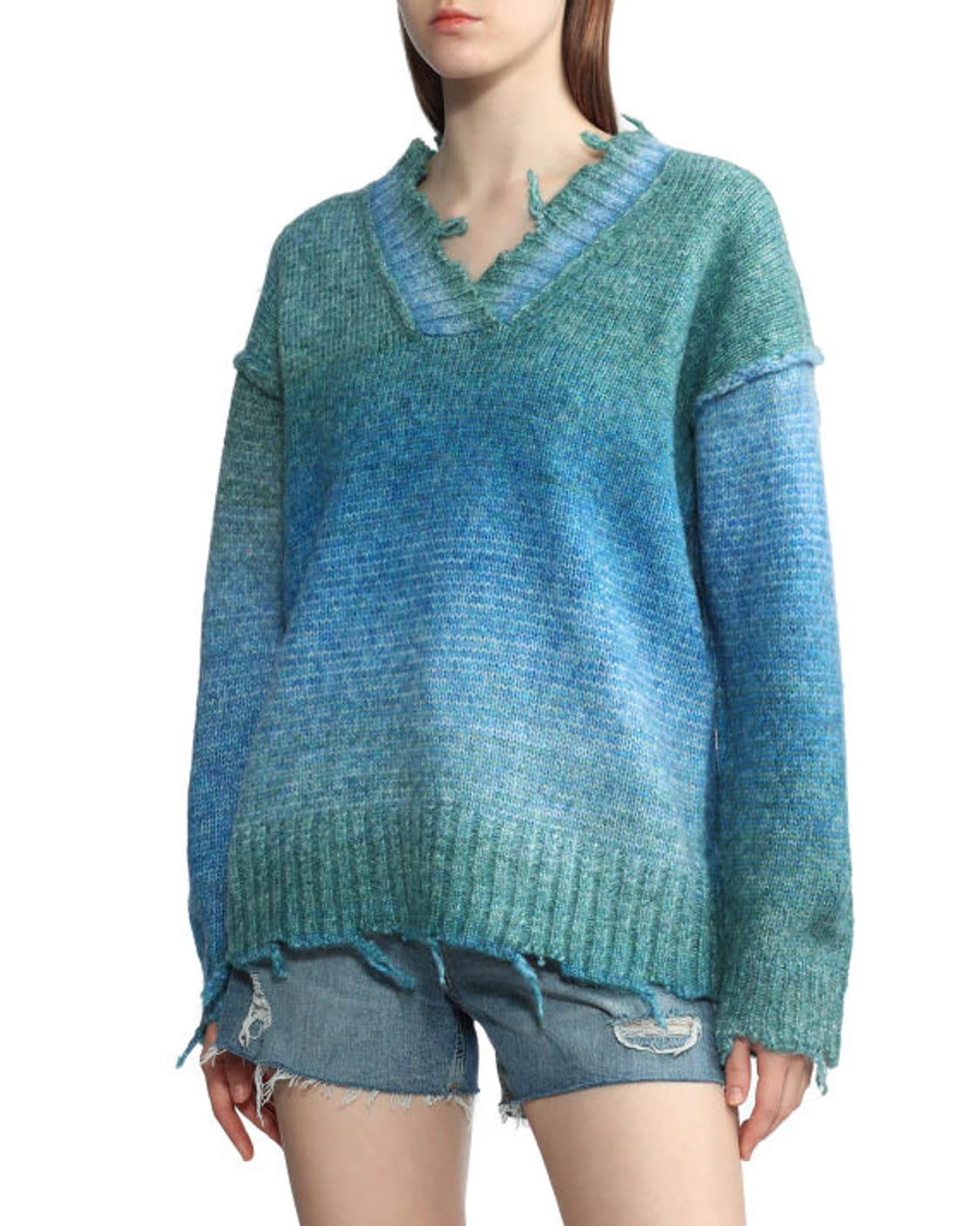 EMODA Over V Neck Crash Knit 상품이미지5