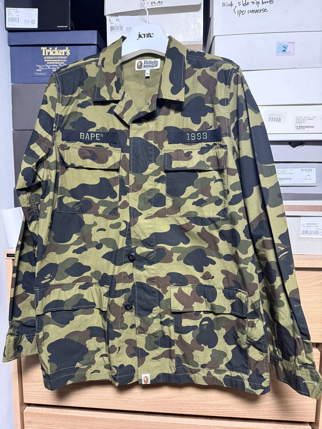 베이프 녹계 필드 자켓 상품이미지1