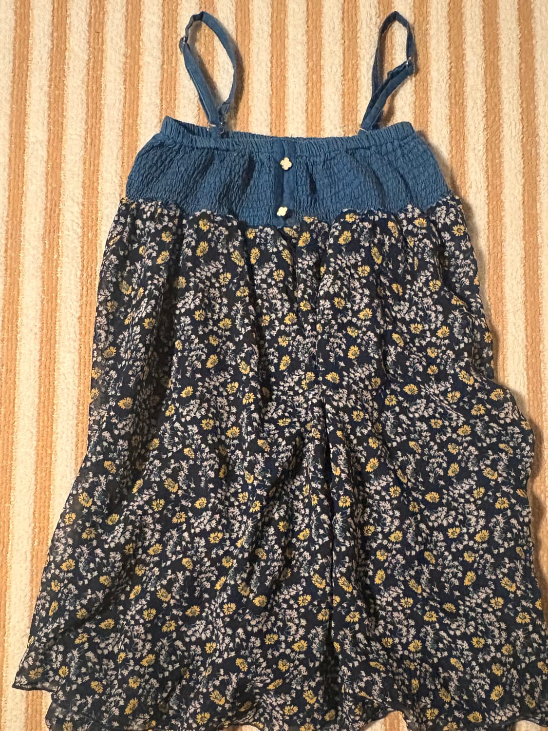 일본 빈티지 나시 원피스 밴딩 모리걸 잔꽃 히피 상품이미지3