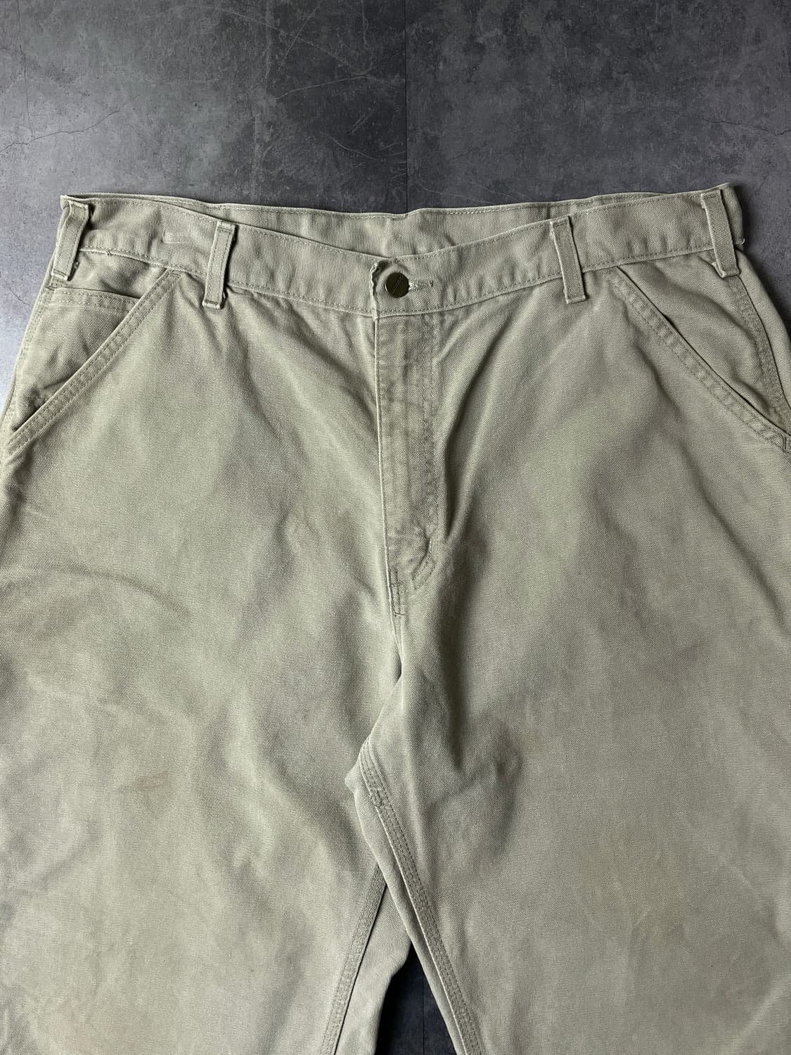 CARHARTT 칼하트 빈티지 베이지 싱글니 팬츠 상품이미지2