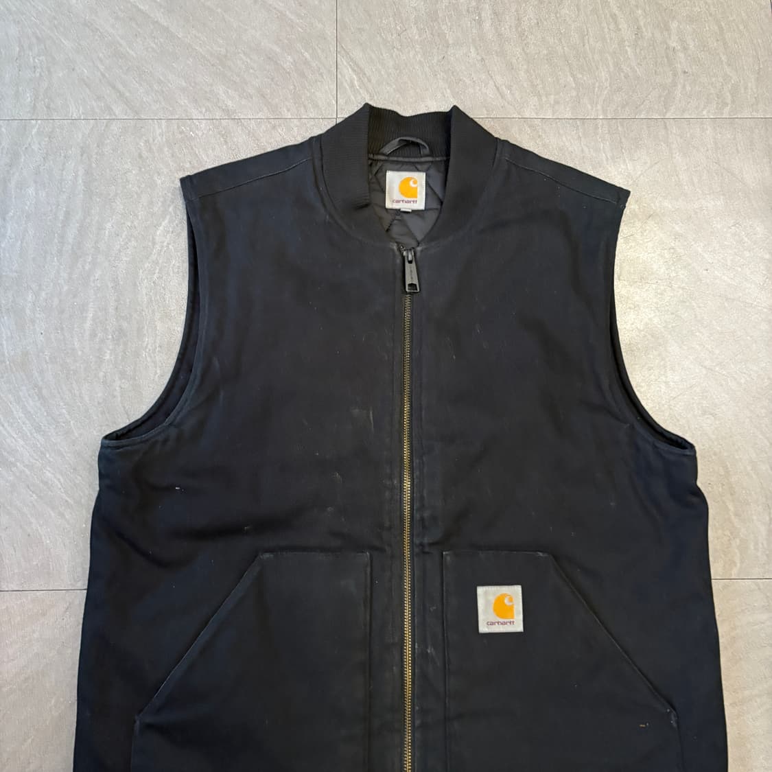 칼하트 정품 덕 캔버스 블랙 조끼 상품이미지3