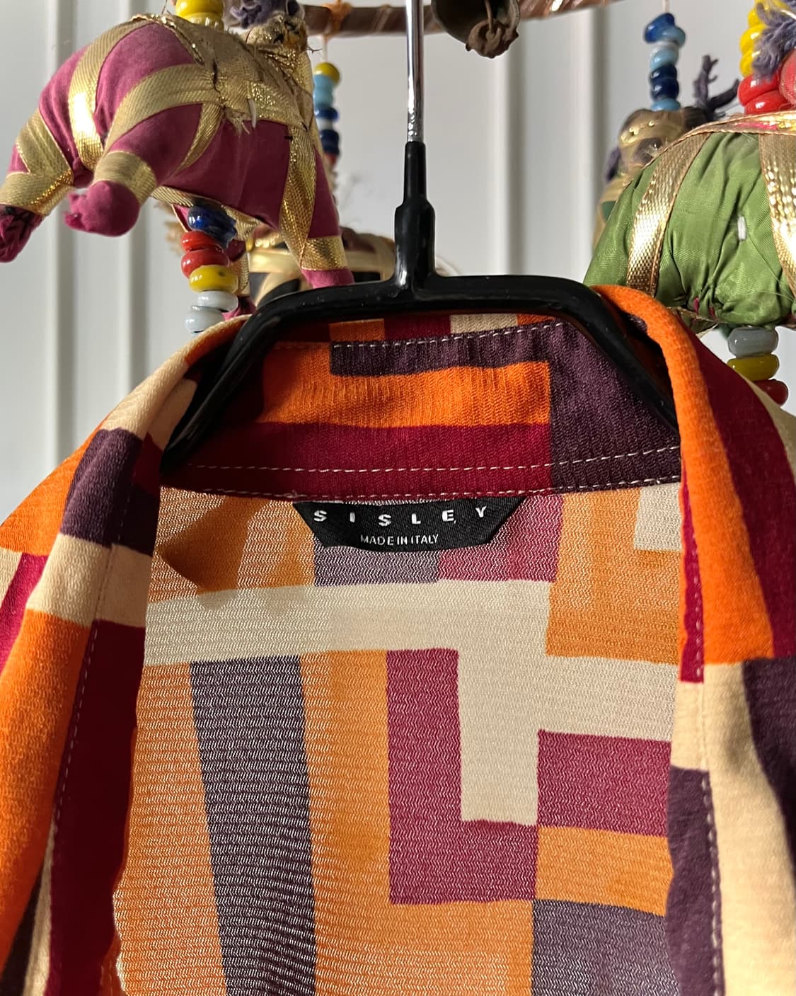 SISLY Old Optical Art Pattern Poly Shirt 상품이미지5