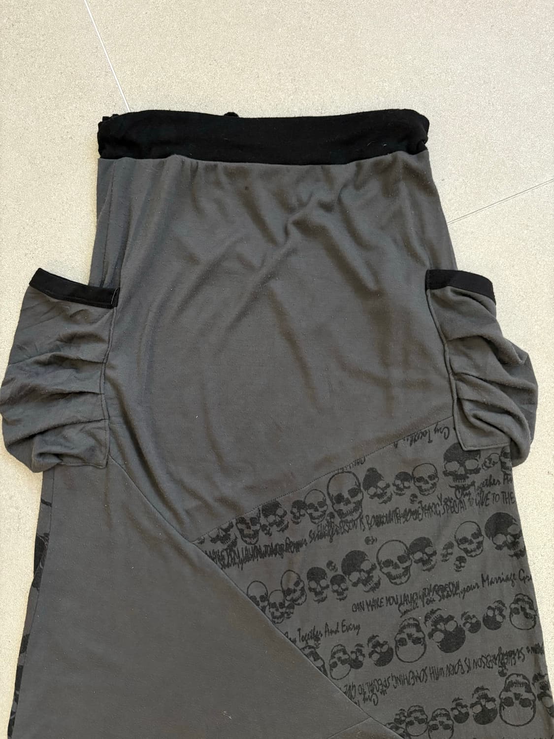 펑크 프린틴 카고 롱스커트 상품이미지5