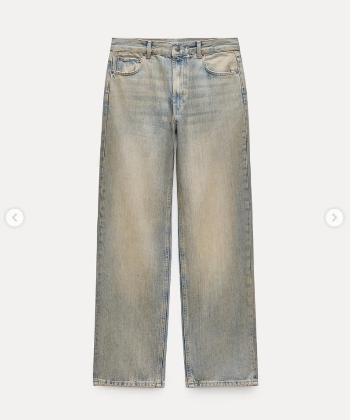 42 새제품) 자라 메탈릭 이펙트 코팅 진 청바지 체감 33 34 43 상품이미지2