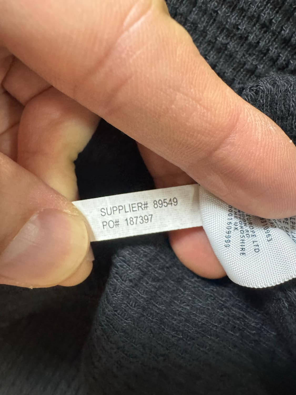 RRL 더블알엘 와플 롱슬리브 블랙 XL 상품이미지8