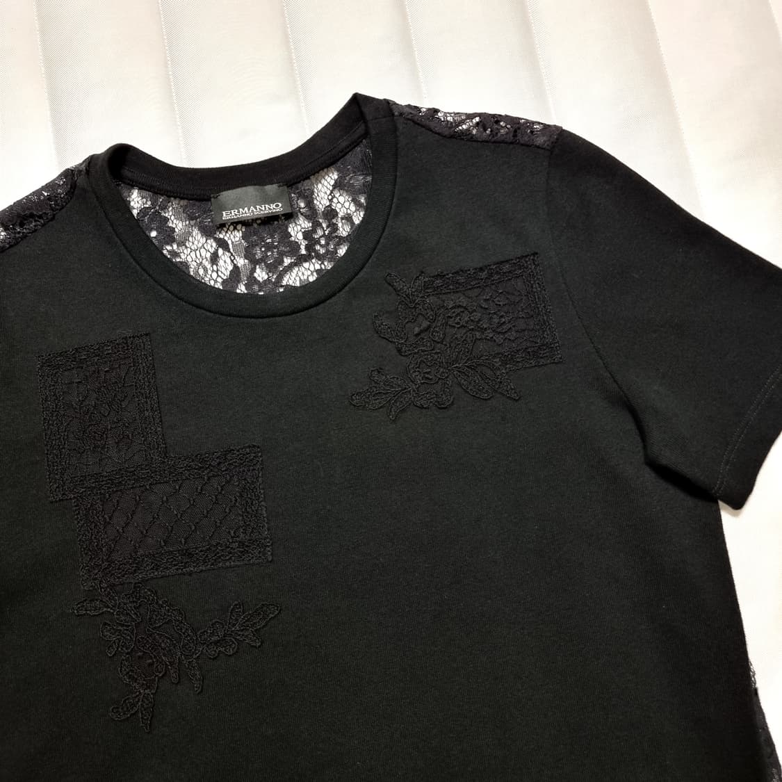 에르마노 설비노 백시스루 레이스백 코튼티 (4455/38) 미시착 새상품 상품이미지7