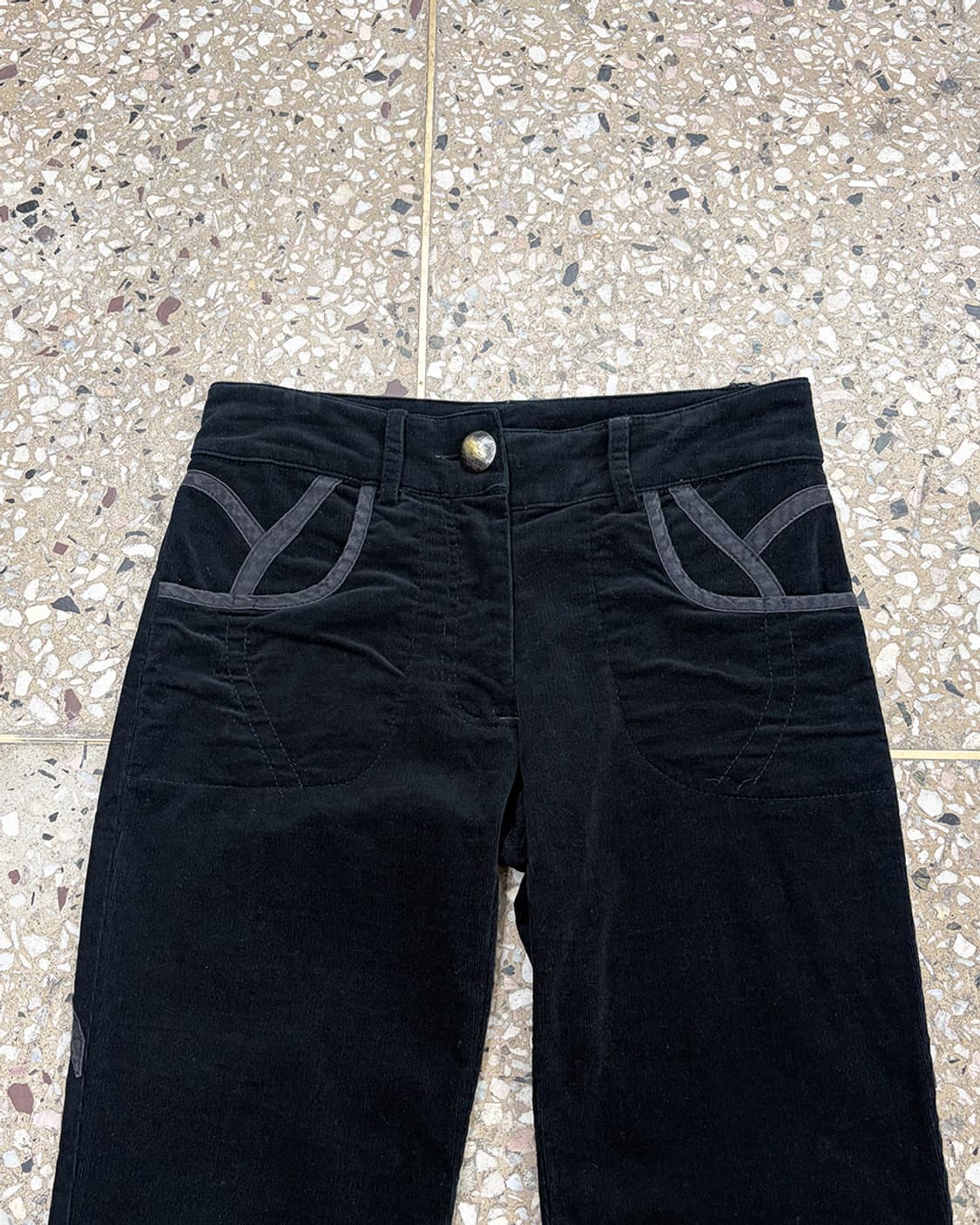 알레산드로 드 베네드띠 파이핑 디테일 코듀로이 팬츠 상품이미지3