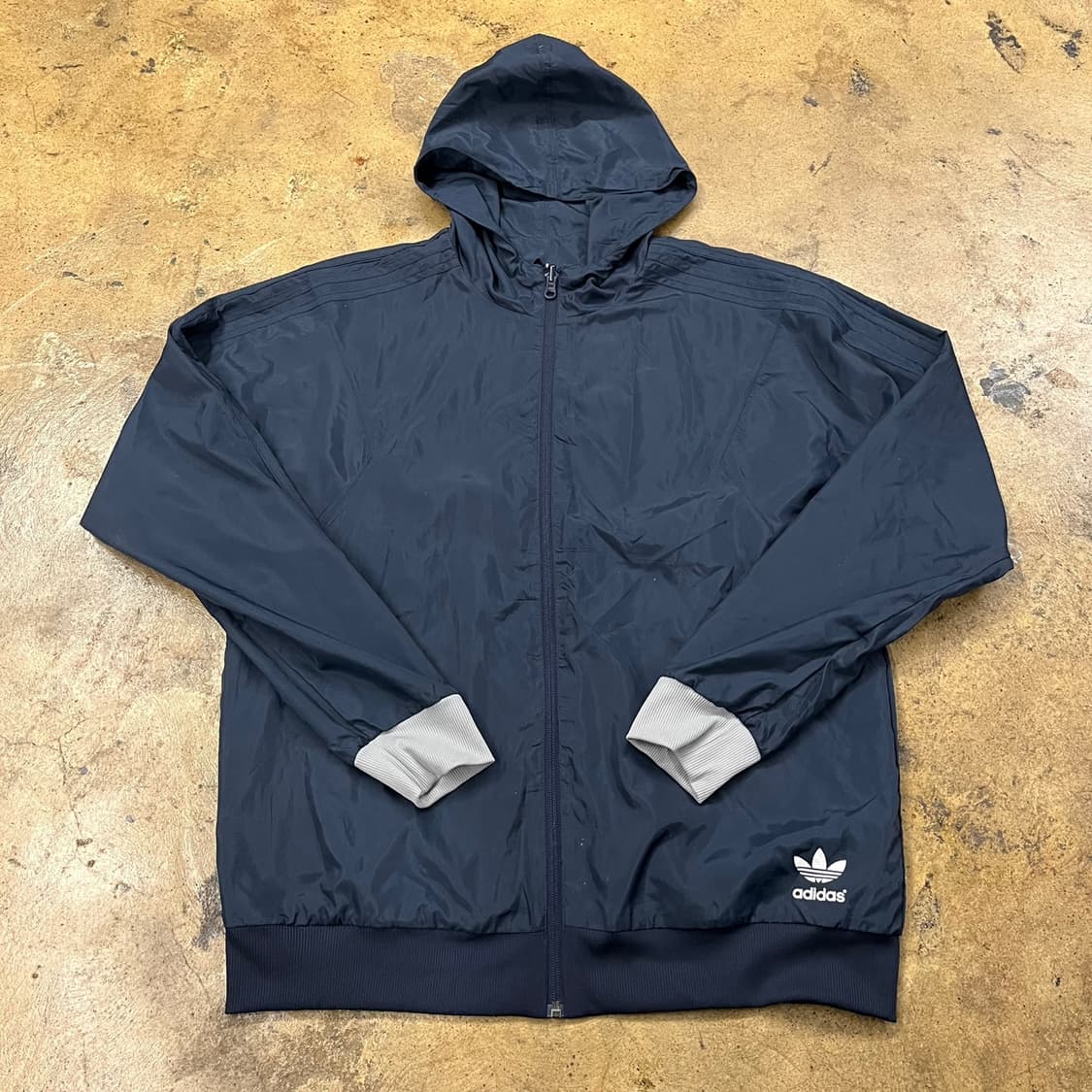 [정품] 아디다스 양면 후드 바람막이 네이비 그레이 레드 b15 상품이미지5