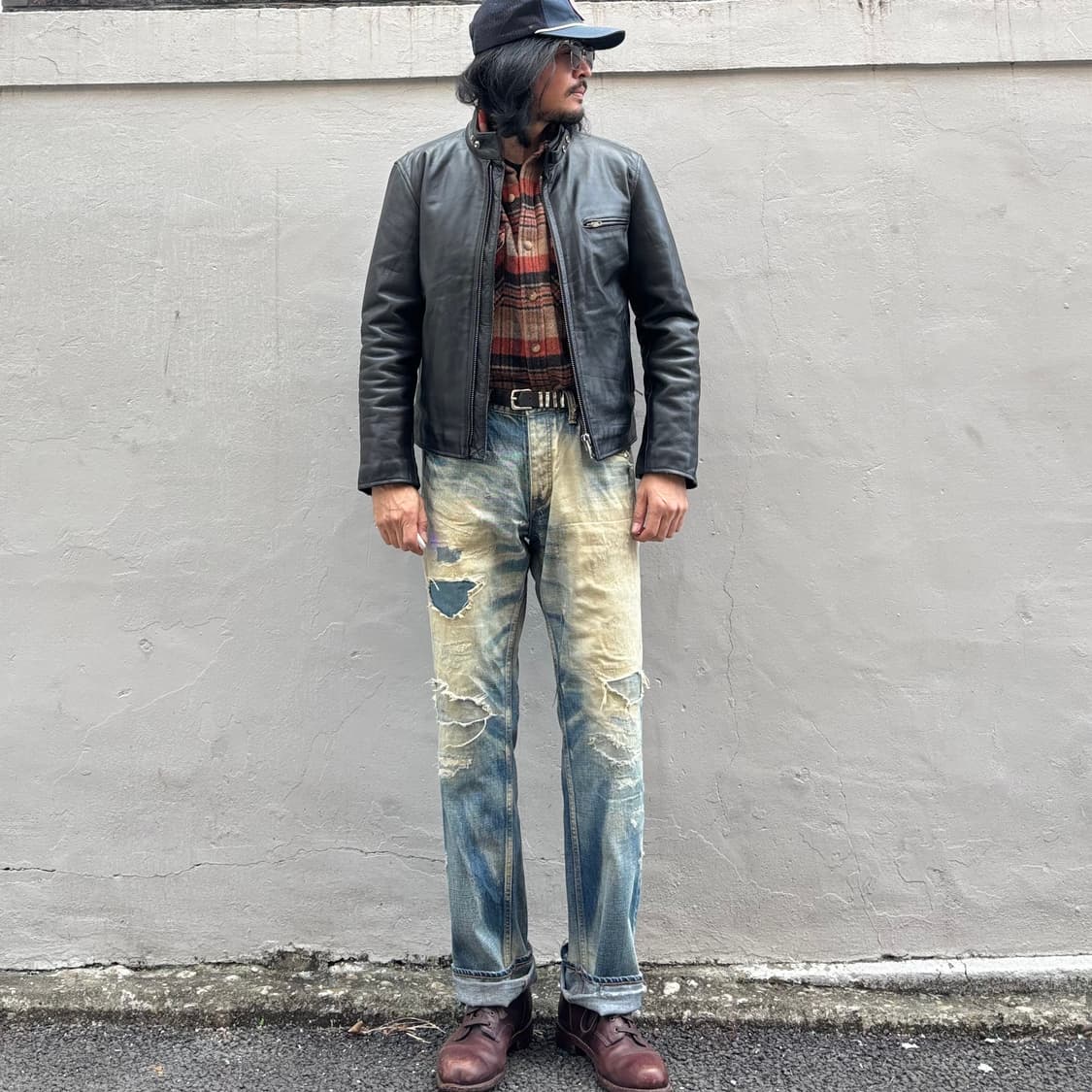 Horn 싱글 라이더 가죽 자켓 상품이미지10