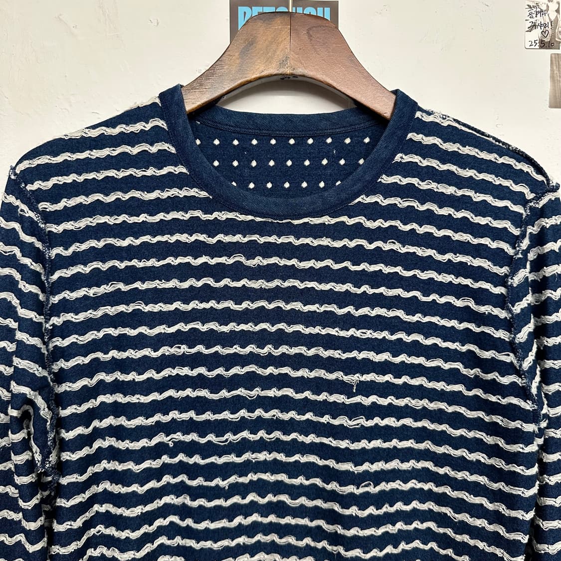 아워레가시 인디고 자카드 도트 롱슬리브 상품이미지8