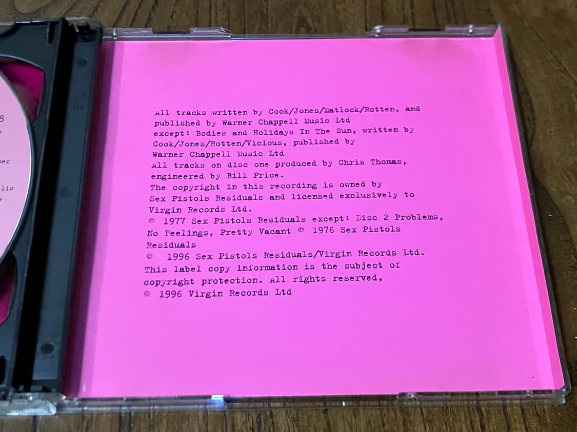 섹스피스톨즈 라이센스 2CD 디럭스에디션 영국 펑크 록 밴드 CD 시디 상품이미지7