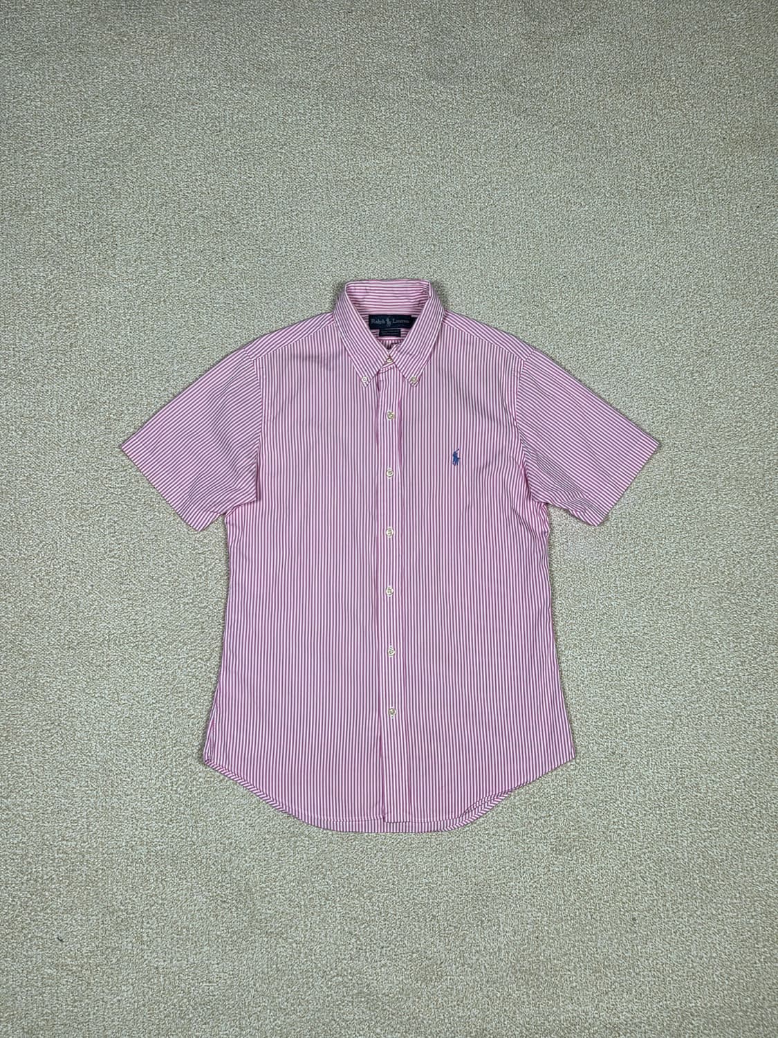 [폴로 랄프로렌] 커스텀핏 핀스트라이프 반팔 드레스 셔츠 | S00060 상품이미지1