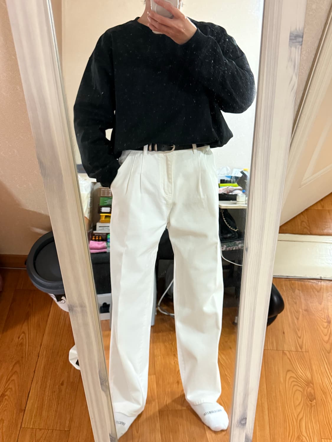 인로우스 - 피렌체 워싱 투턱 컴폴트 와이드 (오프화이트/28) 상품이미지5