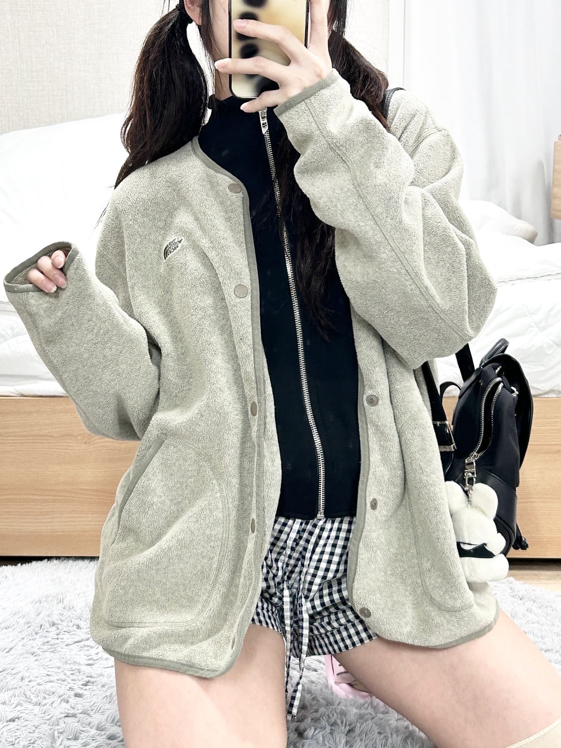 노스페이스 카키로고 어캠포 가디건 상품이미지2