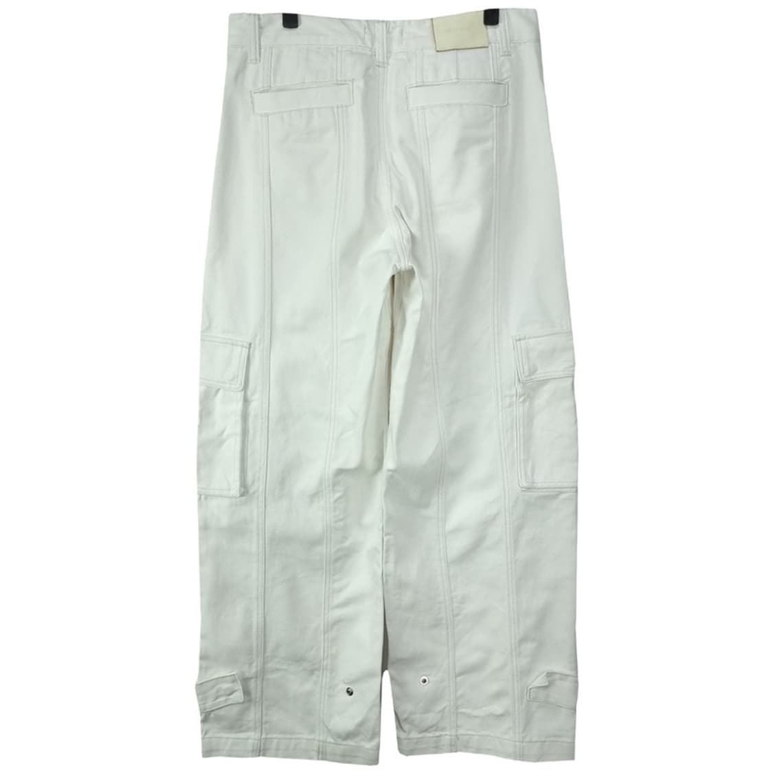 [메종미네드] 헴 버튼 유틸리티 와이드 카고 팬츠 화이트 M20149 상품이미지3