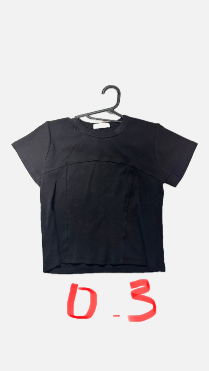 반팔 딱붙 검정티 상품이미지1