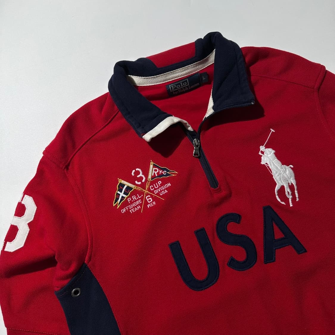 폴로 랄프로렌 빅포니 USA 레이싱 하프집업 맨투맨 상품이미지3