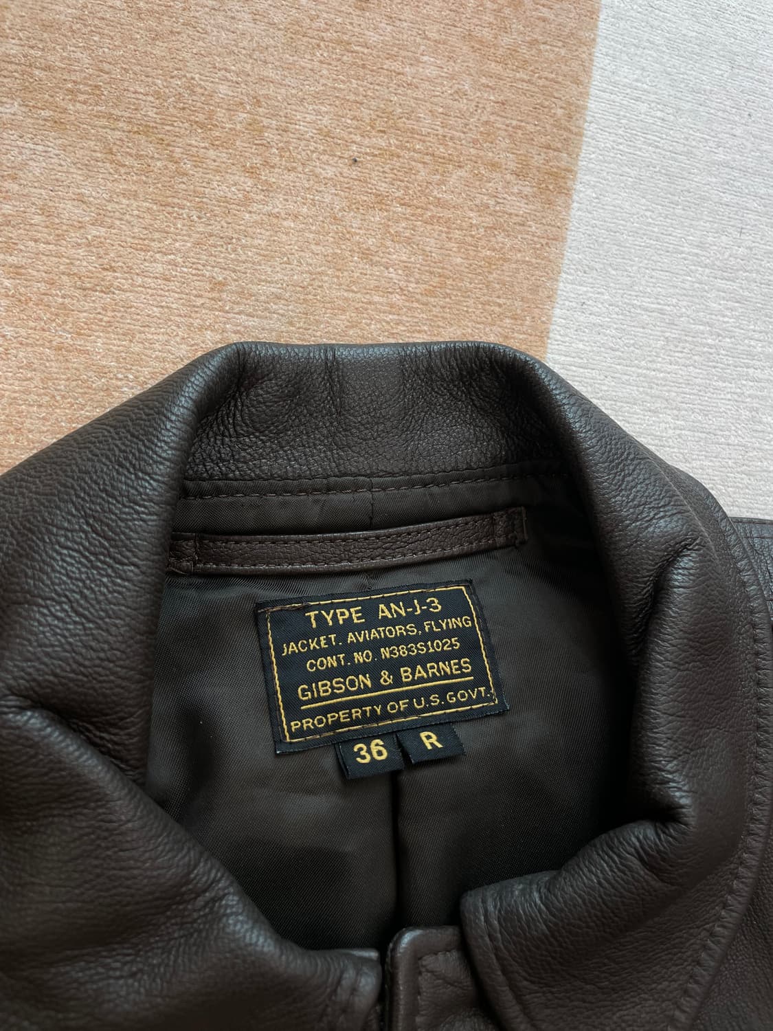 (36R) 깁슨앤반스 an-j-3 레더 플라이트 자켓 상품이미지2