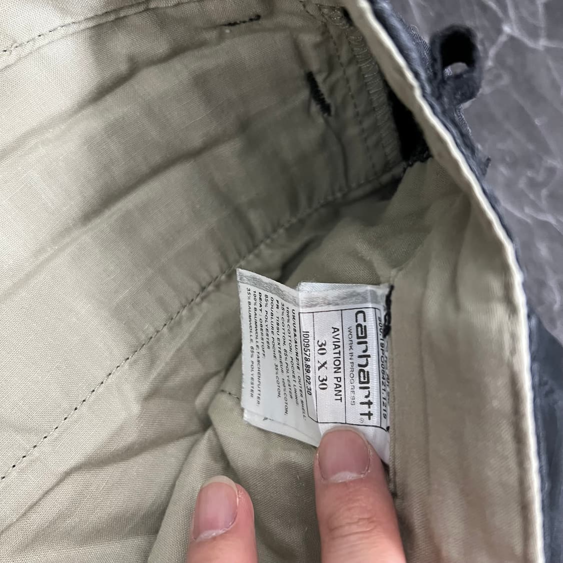 칼하트 WIP 에비에이션 카고팬츠 블랙 상품이미지7