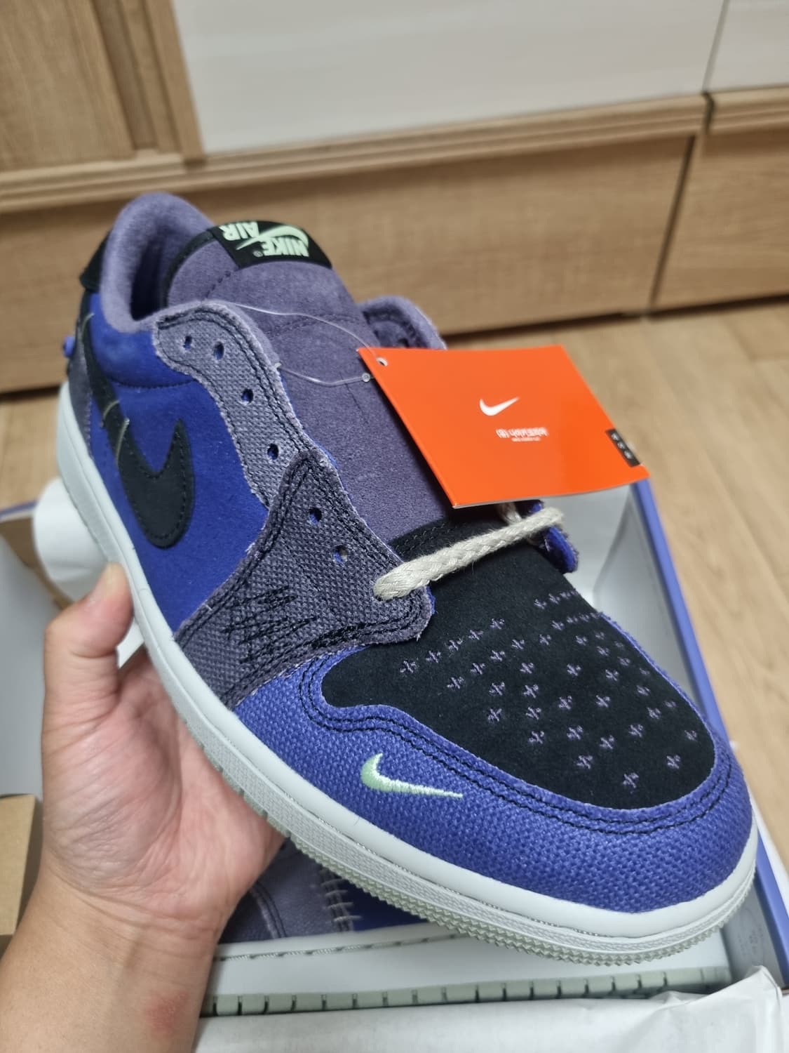 조던 1 x 자이언 윌리엄슨 레트로 로우 OG 리젠시 퍼플 265 상품이미지1