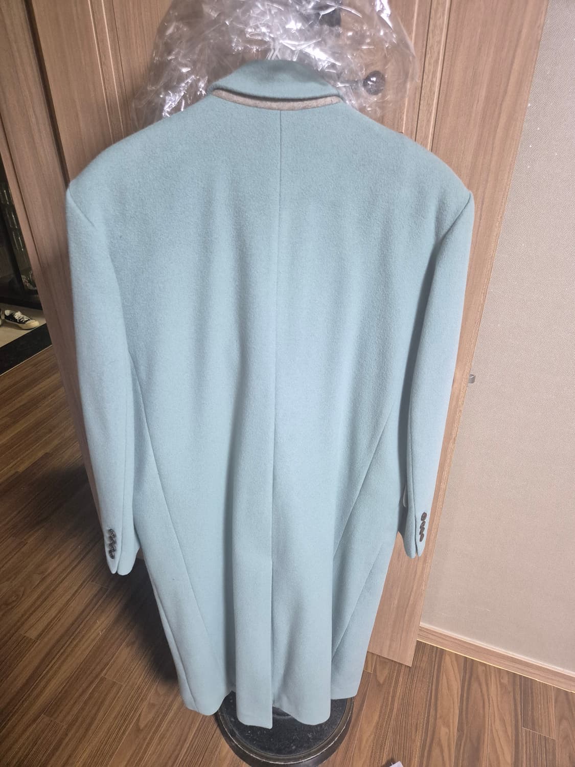 인스턴트펑크 울캐시미어 더블 롱 코트 판매합니다-민트색상 상품이미지3