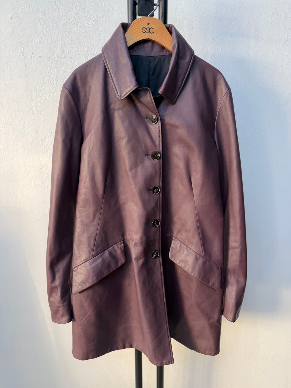 정품) 질샌더 여성 리버시블 양면 가죽자켓 40 (55-66) 상품이미지1