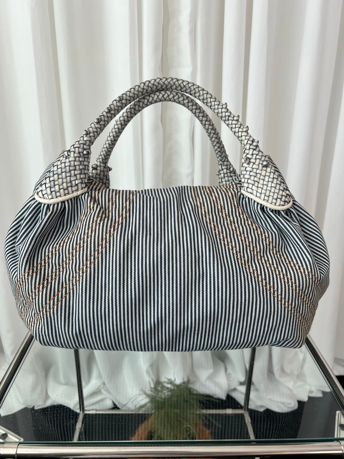 펜디 스파이 데님 스트라이프 숄더백 상품이미지6